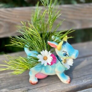 Vintage hand-painted ceramic vase